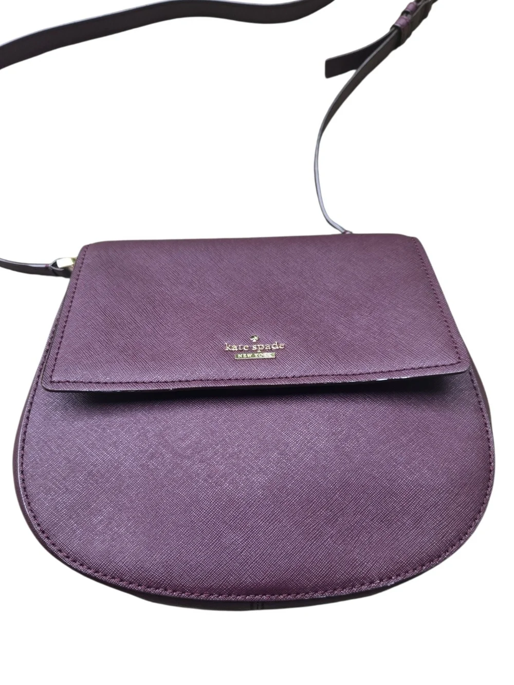 Kate Spade New York Plum Saffiano Leather Crossbody Bag